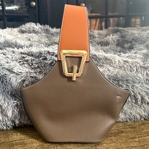 Elegant Two Tone  Brown Women's Bag